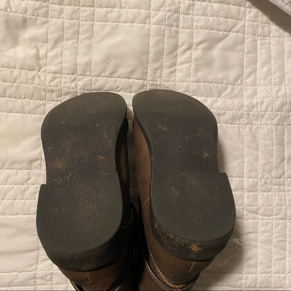 JustFab Carissa Sweater Cuff Lace-Up Boot Dark Combat Boots Women’s Size 5 - Picture 7 of 10